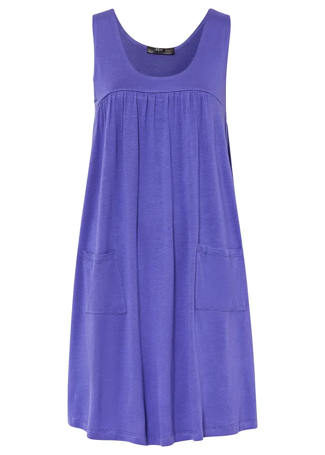 Korte jersey jurk met zakken • blauwviolet • bonprix online shop