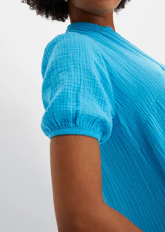 Mušelínové minišaty • tyrkysová • bonprix obchod