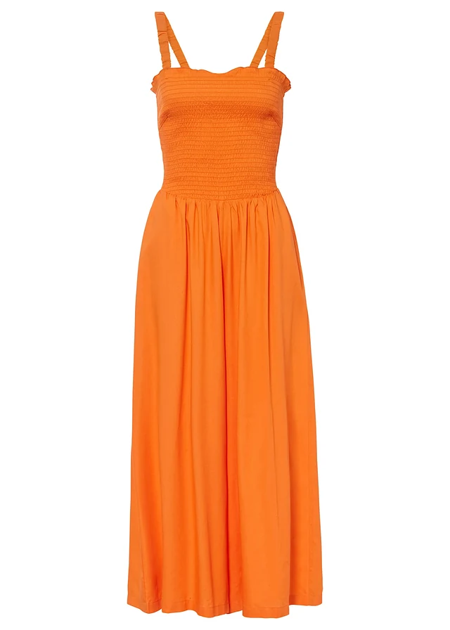 Combinaison en viscose fluide, Couleur: orange citrouille