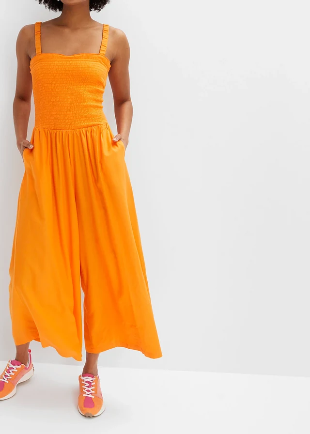 Jumpsuit van soepele viscose • pompoenoranje • product-page.page-title-suffix