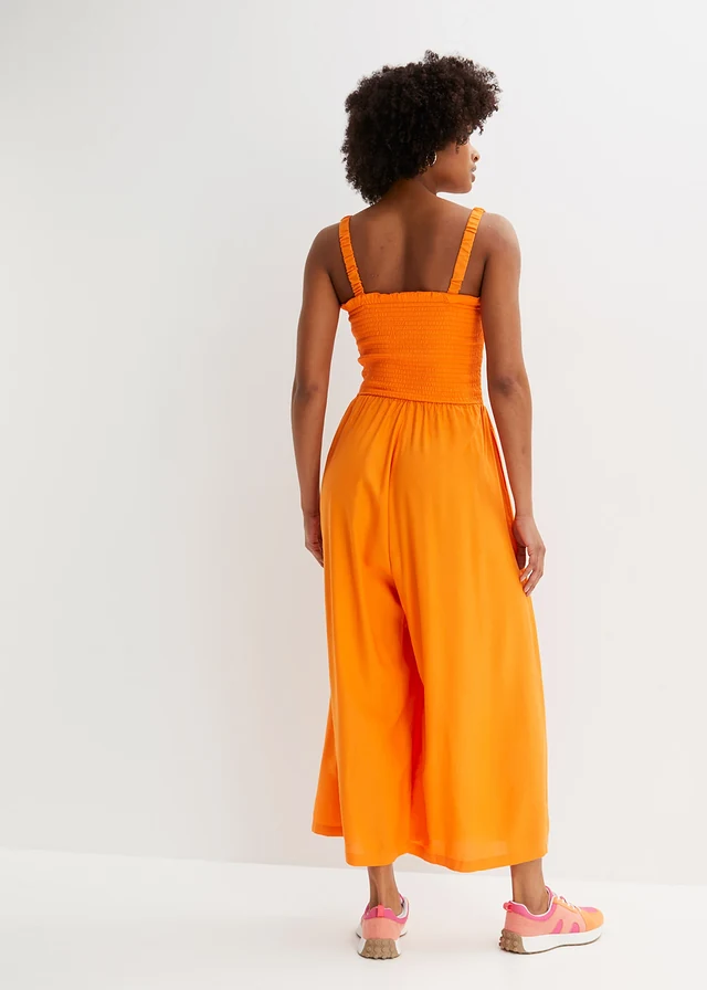 Combinaison en viscose fluide, Couleur: orange citrouille