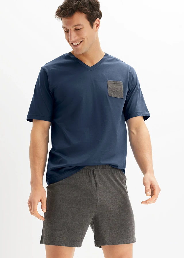 Lot de 2 pyjashorts (ens. 4 pces) • anthracite chiné/bleu foncé • product-page.page-title-suffix