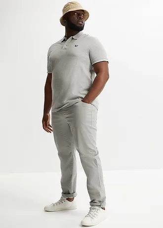 Regular fit stretch instapbroek, straight, Kleur: grijs