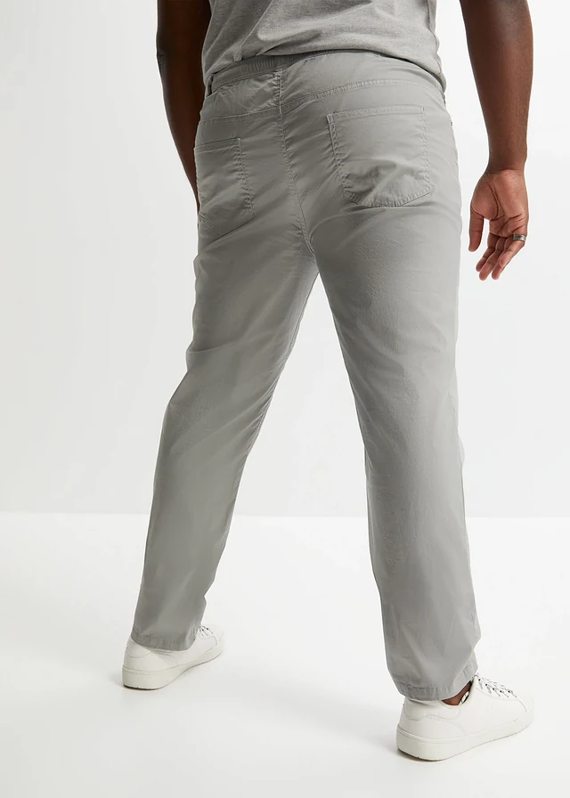 Regular fit stretch instapbroek, straight, Kleur: grijs