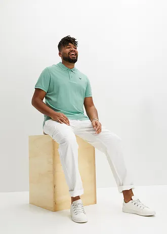 Pólo tričko z čisté organické bavlny (2 ks v balení), barva: šalvějově zelená+tmavě modrá