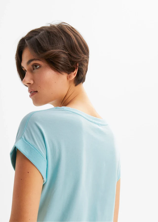 Shirt met paardenbloemen • poolmint met print • product-page.page-title-suffix