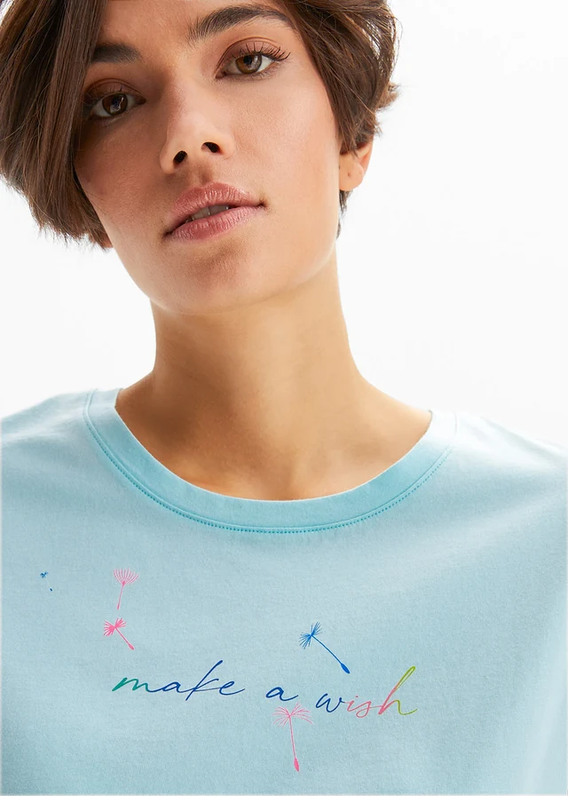 Shirt met paardenbloemen • poolmint met print • product-page.page-title-suffix