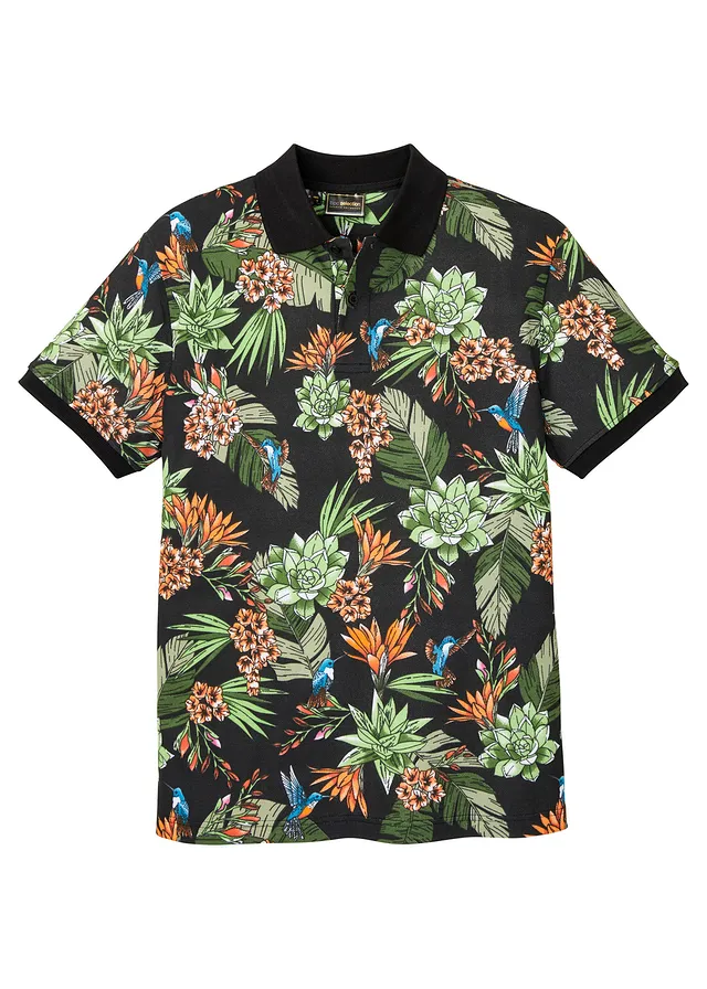 Poloshirt, Kleur: zwart