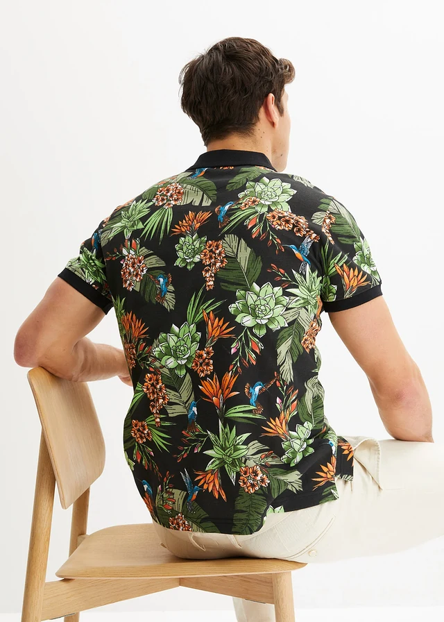 Poloshirt, Kleur: zwart