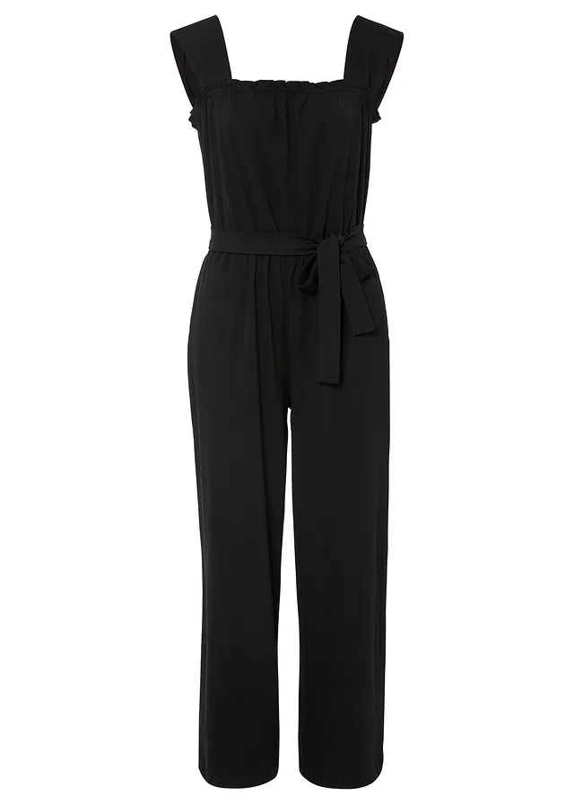 Jersey jumpsuit van katoenmix