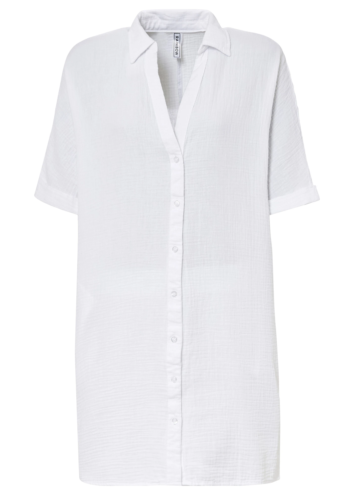 Dlouhá oversize halenka z jemného mušelínu • bílá • bonprix obchod