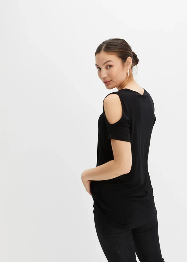 T-shirt à lanières, Couleur: noir