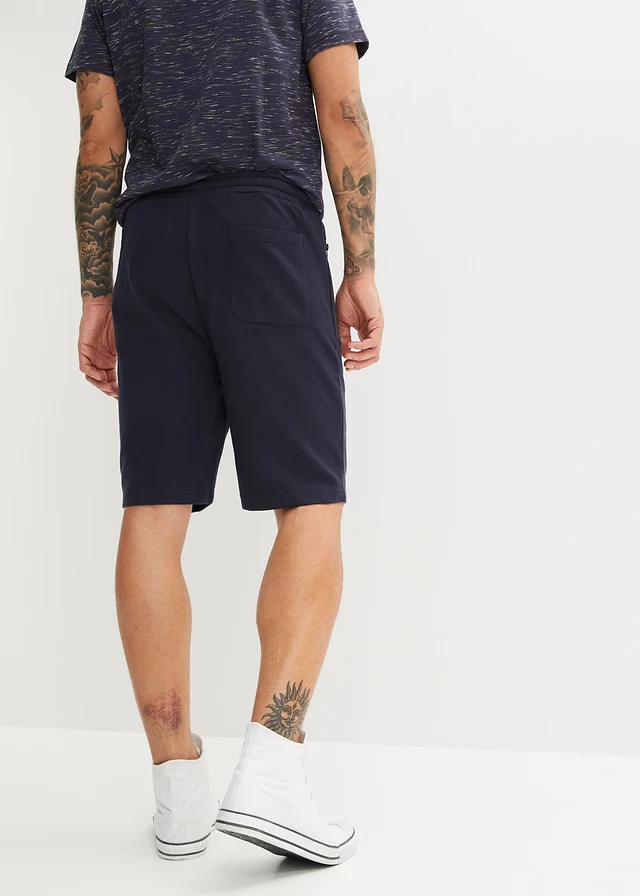 Sweat bermuda met praktische ritszakken • donkerblauw • product-page.page-title-suffix