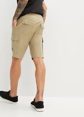 Cargo bermudy bez zapínání, Regular Fit, barva: nová khaki