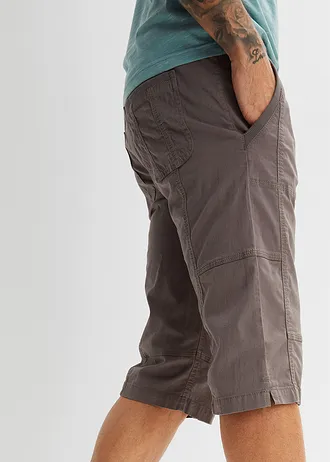 Bermuda long regular à taille élastiquée • gris fumé • Boutique bonprix