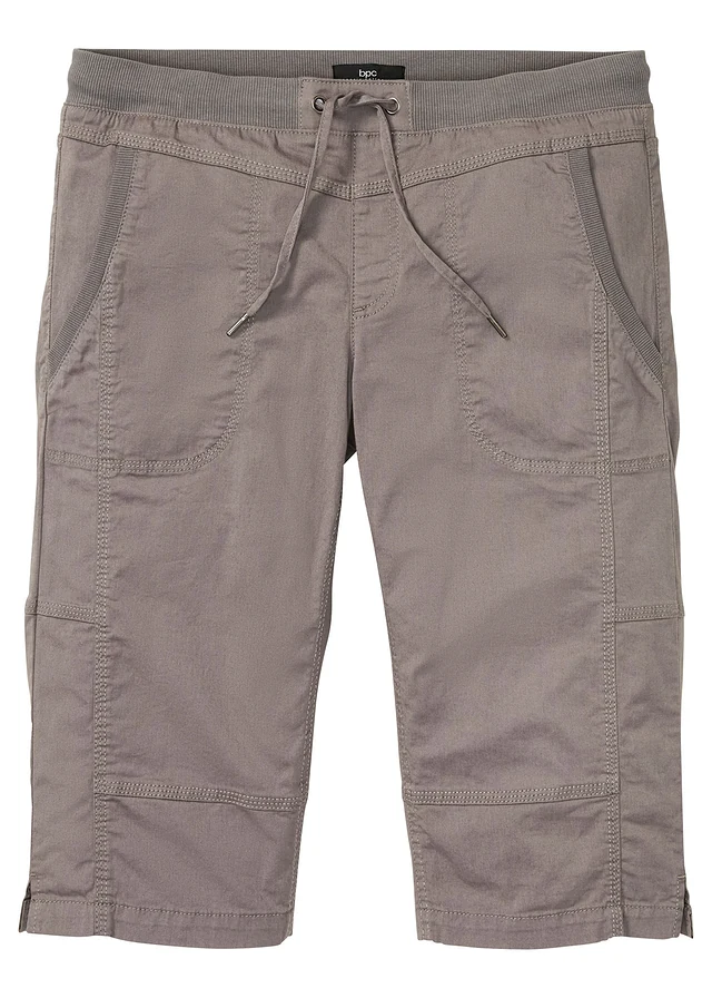 Bermuda long regular à taille élastiquée
