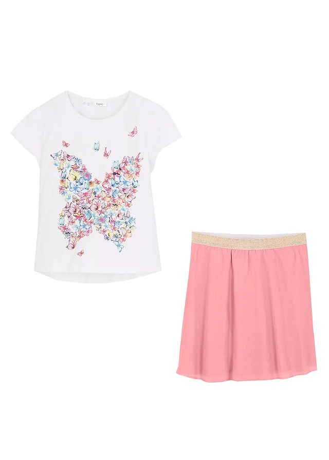 Shirt + rok (2-dlg. set) • wit-soft roze • product-page.page-title-suffix
