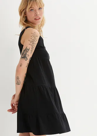 Jurk van katoen-jersey, petite • zwart • bonprix online shop