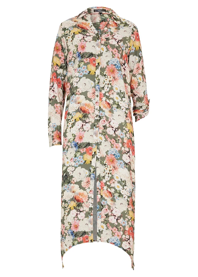 Blouse longue en viscose fluide