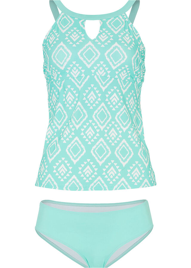 Tankini (2 części) z kieszonkami na protezy, z poliamidu z recyklingu