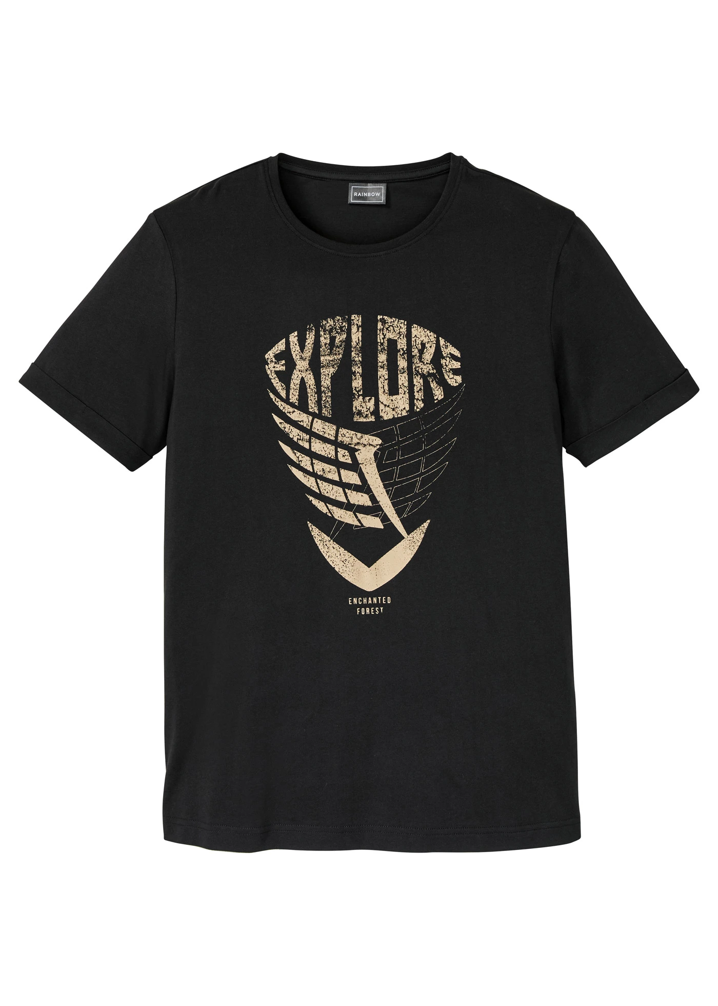 Tričko z organické bavlny • černá s potiskem • bonprix obchod