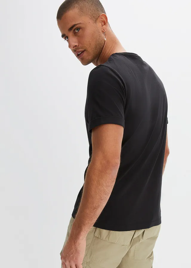 T-shirt van biologisch katoen • zwart met print • product-page.page-title-suffix