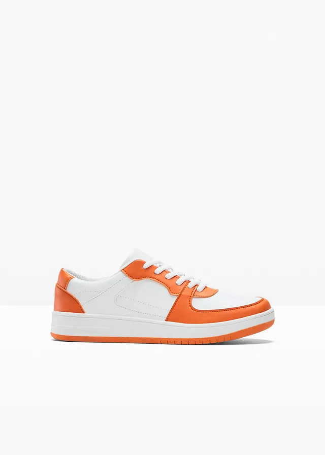 Sneakers, Kleur: wit...-oranje