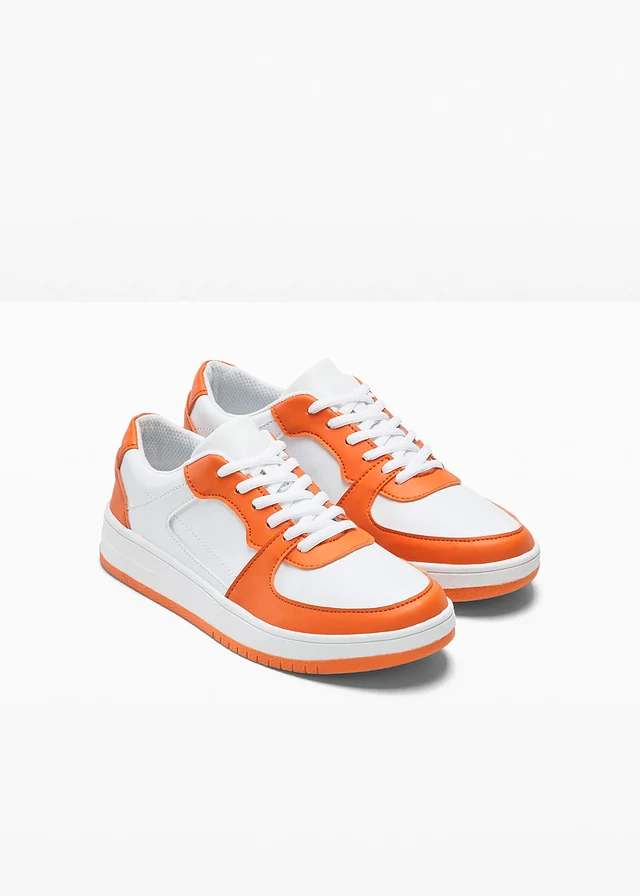 Sneakers, Couleur: blanc/orange