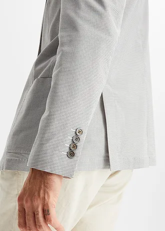 Sacou din material Seersucker, Regular Fit • ecru/gri deschis melanj • magazin bonprix