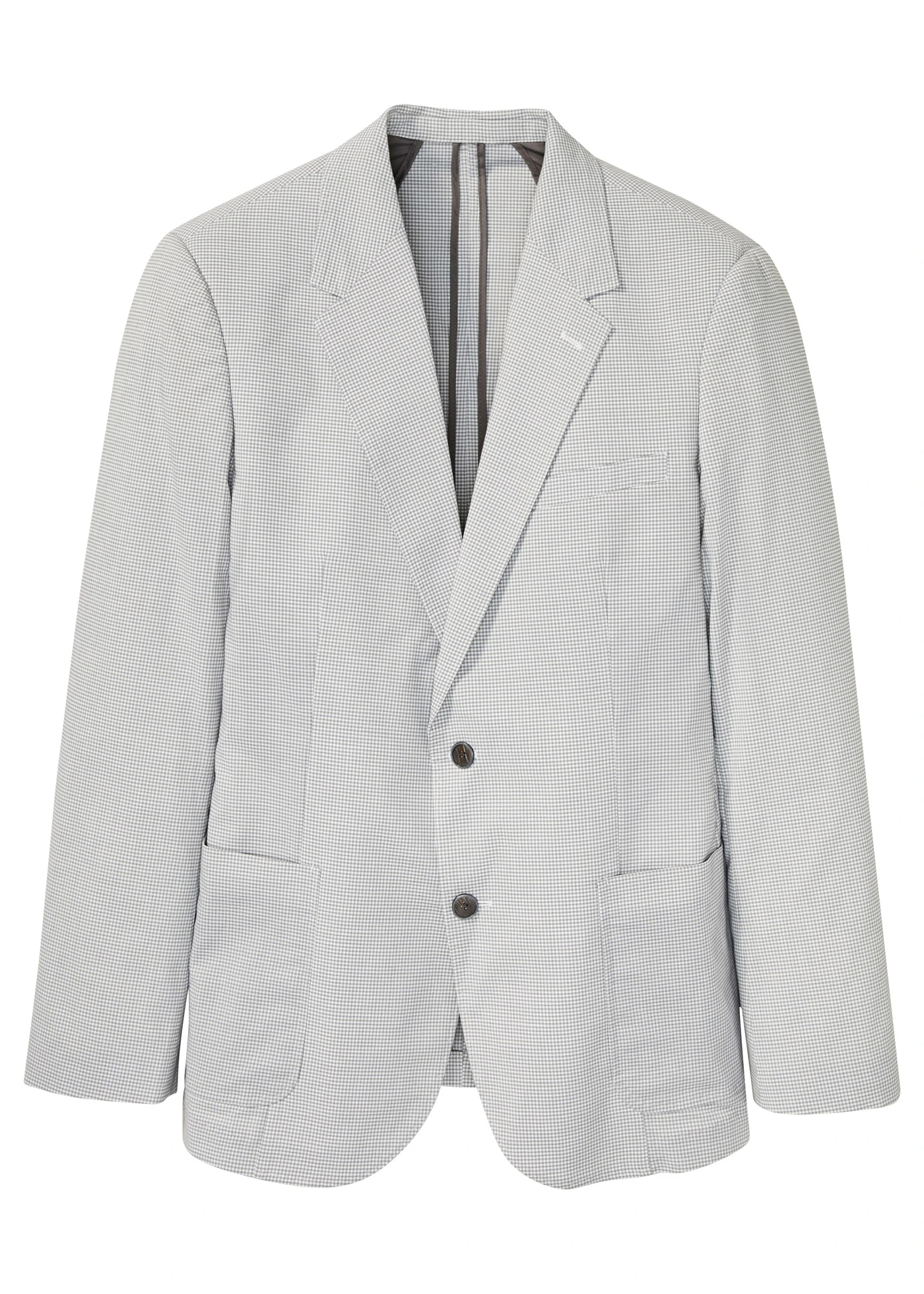 Sacou din material Seersucker, Regular Fit • ecru/gri deschis melanj • magazin bonprix