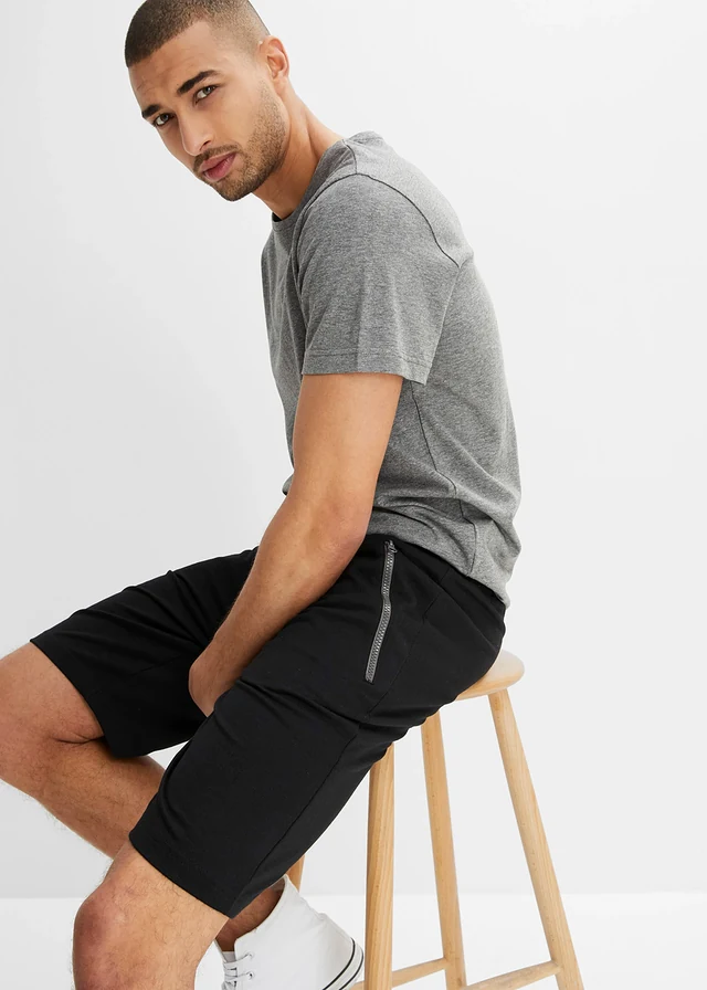 Bermuda sweat avec poches latérales zippées • noir • product-page.page-title-suffix
