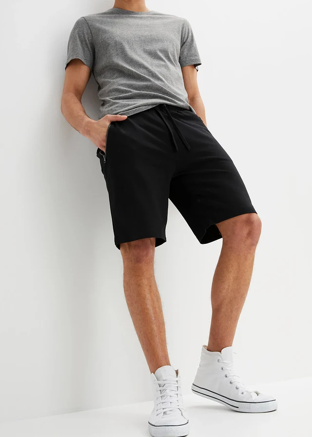 Sweat bermuda, Kleur: zwart