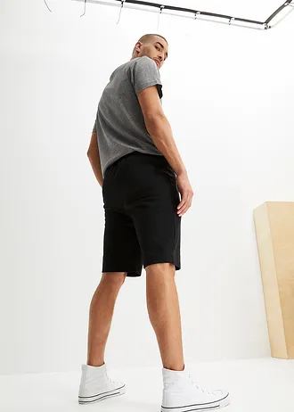 Bermude casual cu buzunare practice cu fermoar • negru • magazin bonprix