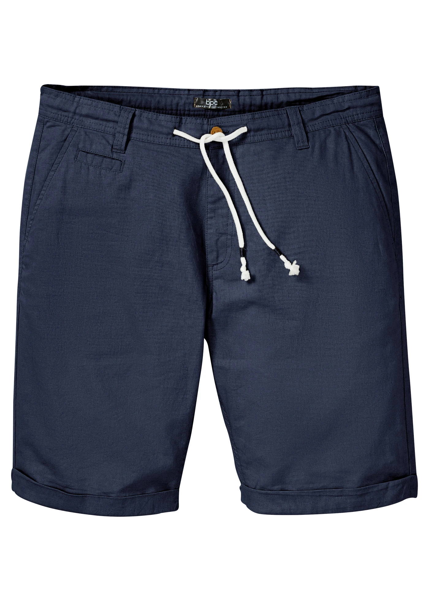 Regular Fit bermuda szellős lenvászon keverékből • sötétkék • bonprix áruház