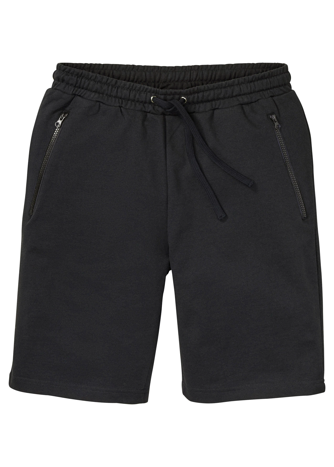 Bermuda sweat avec poches latérales zippées • noir • Boutique bonprix