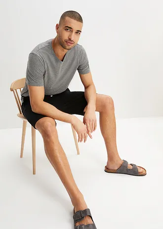 Bermuda sweat, coupe regular, Couleur: noir