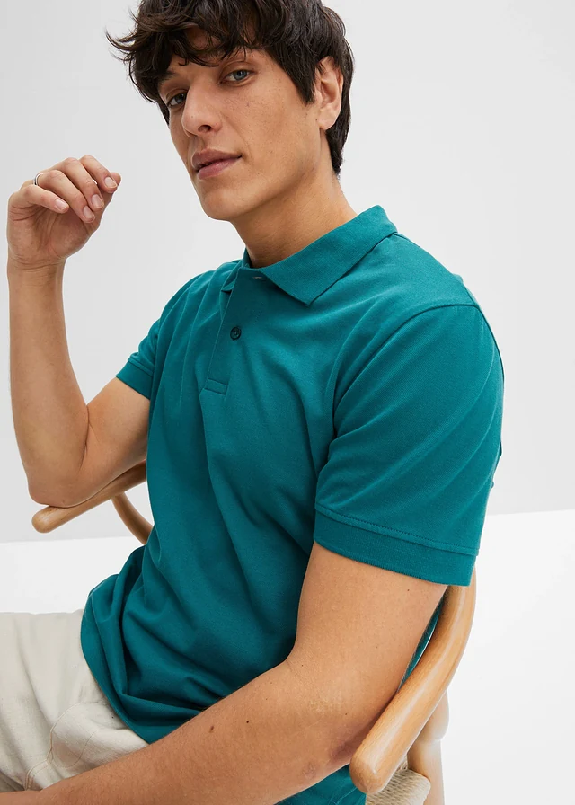 Polo en maille piquée 100% coton • pétrole • product-page.page-title-suffix