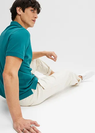 Pólo tričko z piké z čisté organické bavlny • petrolejová • bonprix obchod