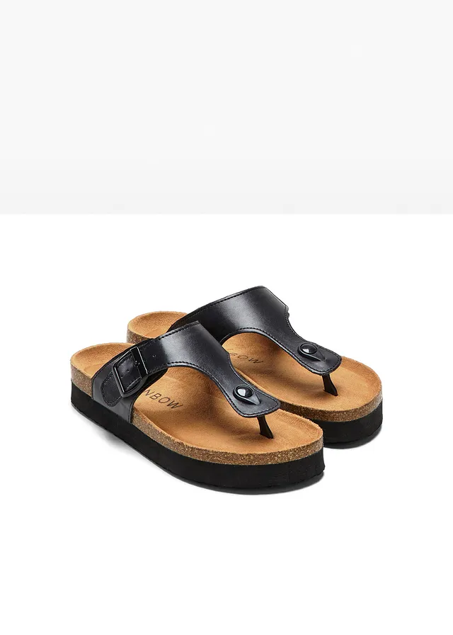 Teenslippers • zwart • bonprix online shop