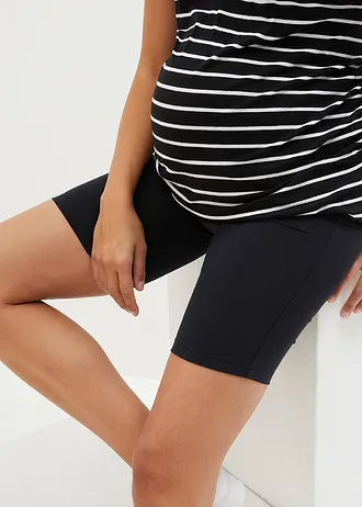Těhotenské krátké legíny z organické bavlny (2 ks v balení) • černo-béžová • bonprix obchod
