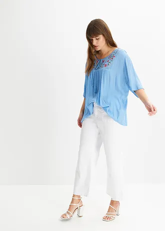 Tuniek met borduursel, Kleur: briljantblauw