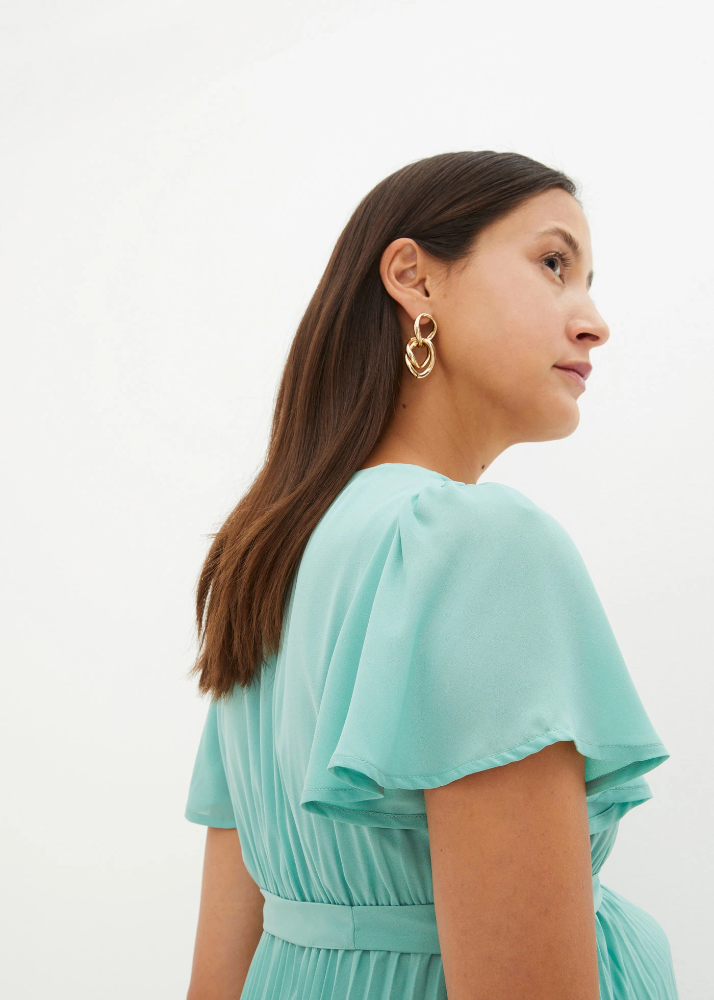 Těhotenské šaty z jemného žoržetu • šalvějově zelená • bonprix obchod