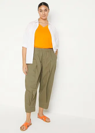 T-shirt van puur katoen, Kleur: pompoen oranje