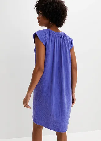 Mousseline jurk van katoen, Kleur: blauwviolet