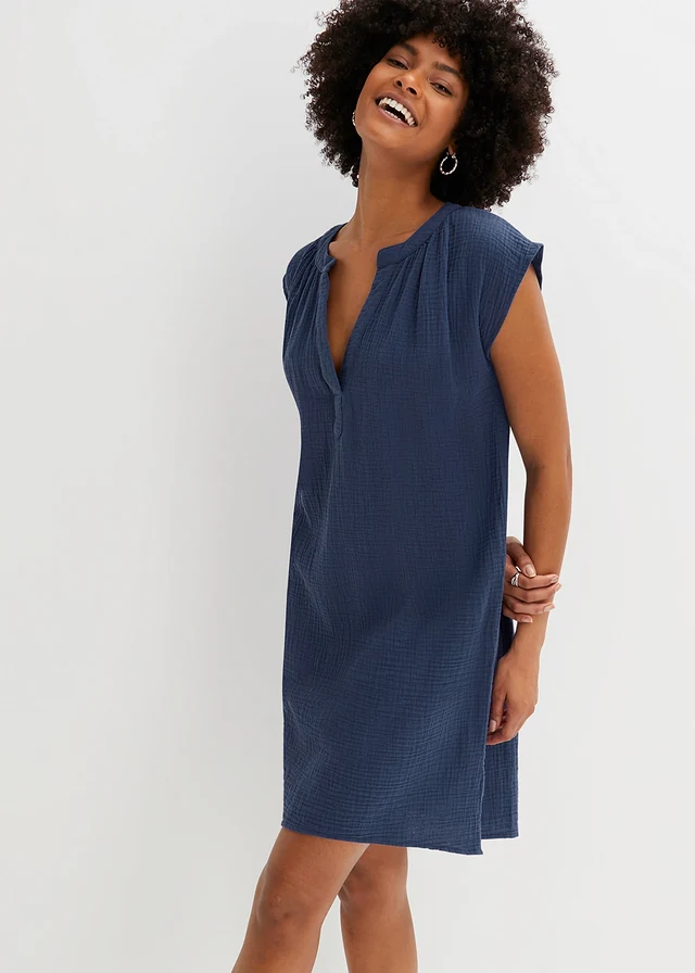 Robe courte 100% coton • bleu foncé • product-page.page-title-suffix
