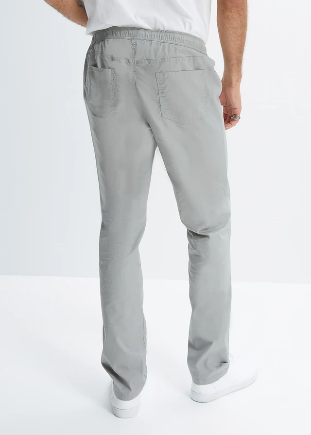 Pantalon jogger droit et extensible, regular, Couleur: gris