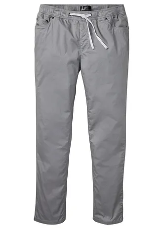 Strečové kalhoty bez zapínání,  Regular Fit, Straight, barva: šedá