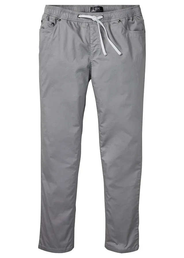 Regular fit stretch instapbroek, straight • grijs • bonprix online shop