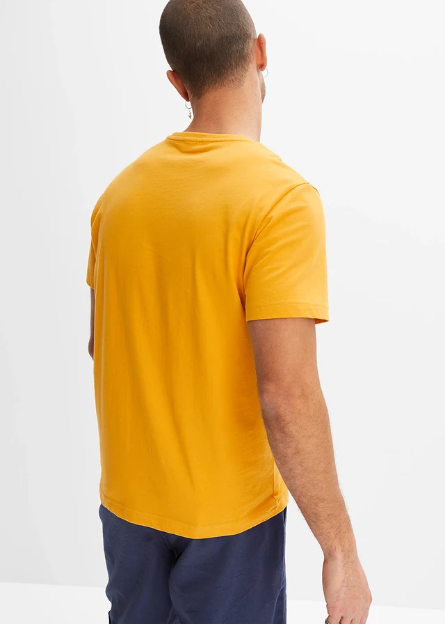 T-shirt 100% coton, Couleur: miel imprimé