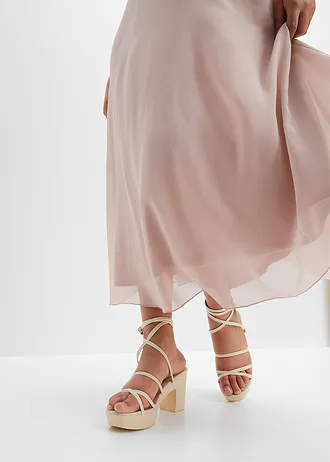 Šaty na ramínka, s výšivkou s flitry • světle růžová plus size • bonprix obchod